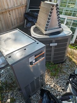 Central AC Condenser Unit and Air Handler