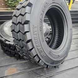 New 2 Set 10x16.5 Bobcat Skid Steer Loader Tires Llantas Nuevas 