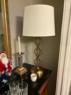 Gold Alexis cordless table lamp- 30 inches tall