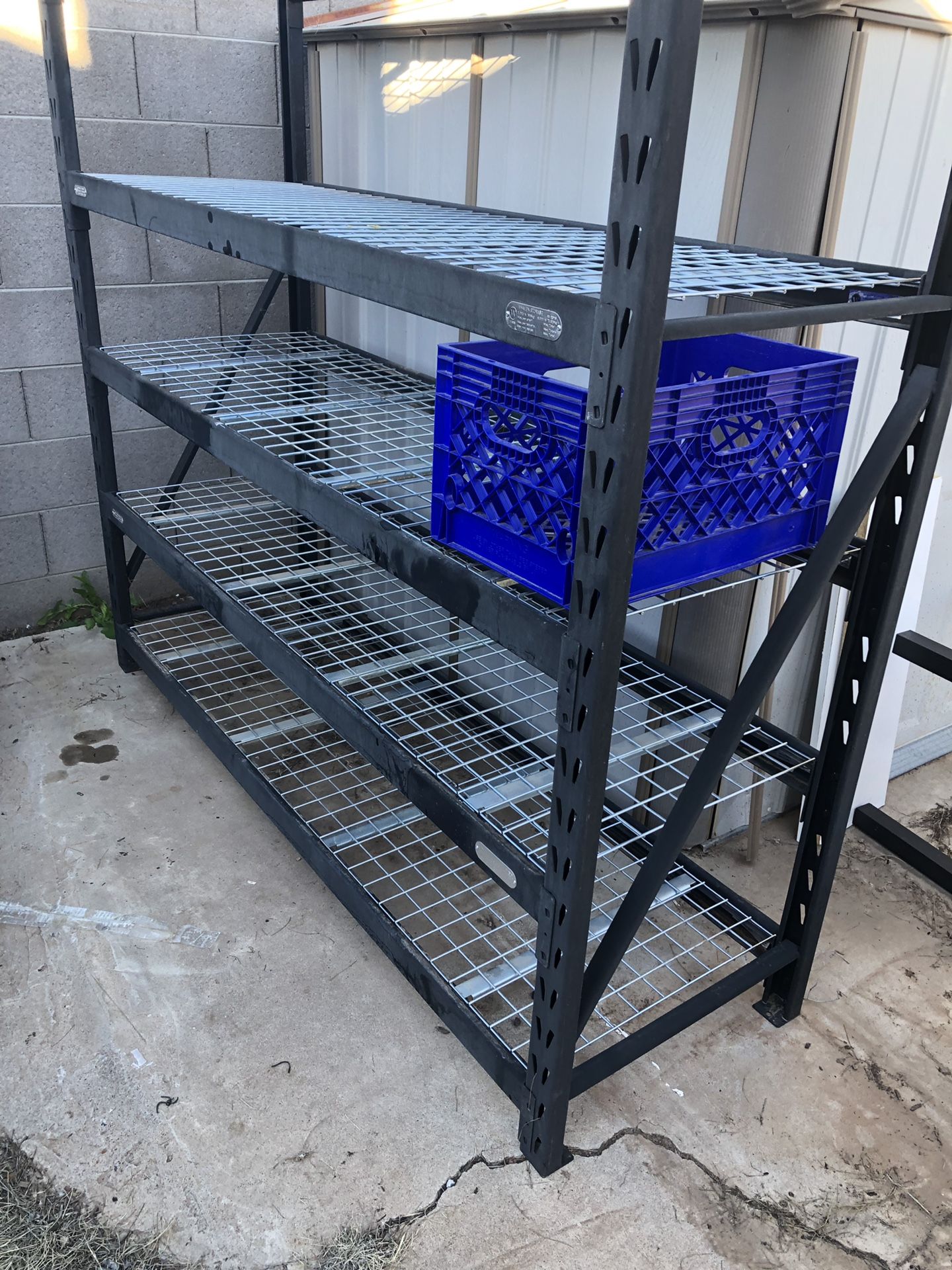 Costco Whalen Industrial Rack with Wire Decks Shelves 77” x 24” x 72