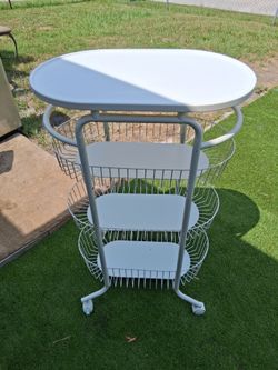 White Salon Trolley and Organizer
