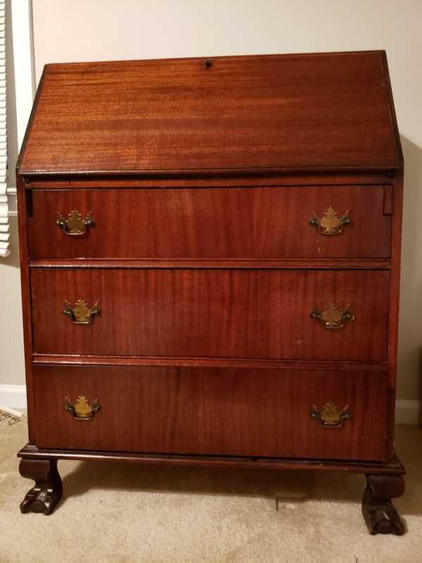 Antique Solid Cherry Wood Secretary Desk For Sale In Raleigh Nc