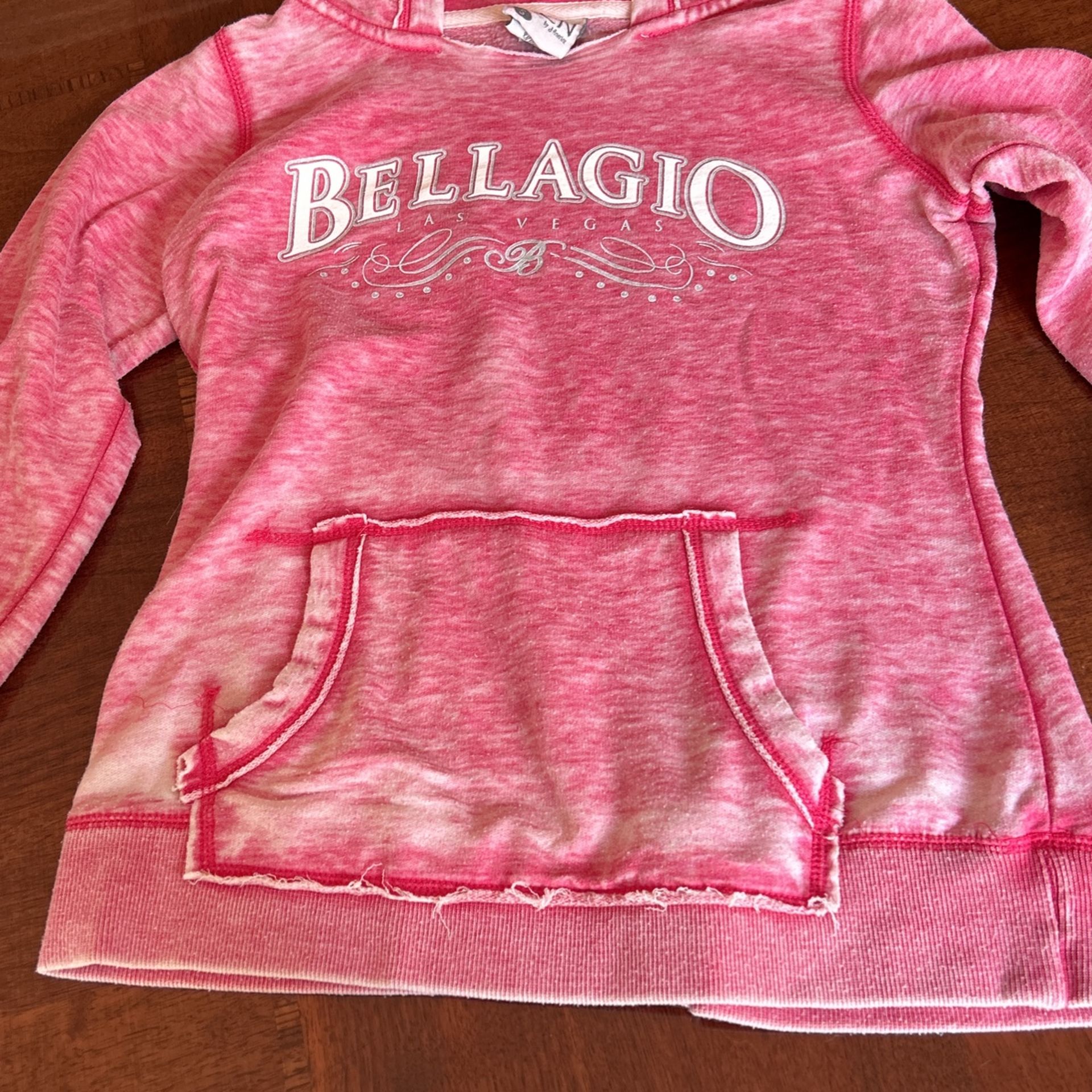 Bellagio, Las Vegas, Zen Label By Jay Ami Size Small Pink Hooded, Long Sleeve Sweatshirt