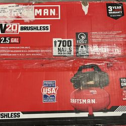 CRAFTSMAN, Cordless Compressor V20 Lithium Ion/ BRUSHLESS.