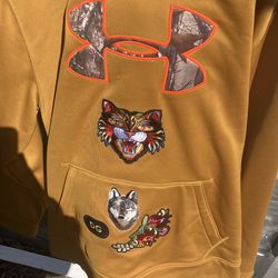 Under armour x Gucci brand collaboration designer athletic hoodie sweatshirt size large