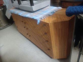 Vintage pencil reed dresser credenza
