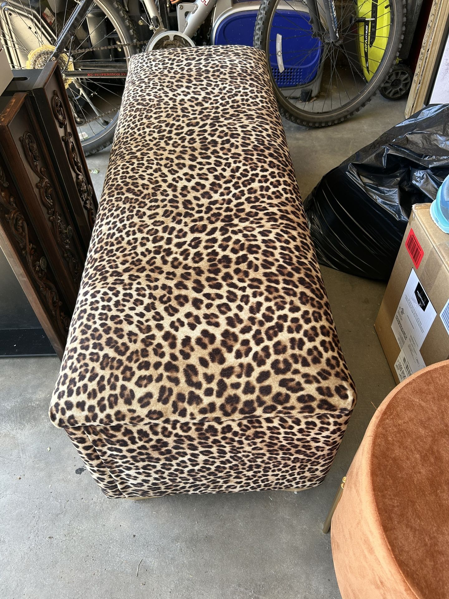 Animal Print Ottoman