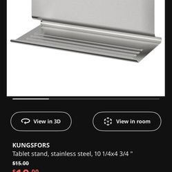 Two IKEA Kungsfors Stainless Steel Tablet Spice Rack