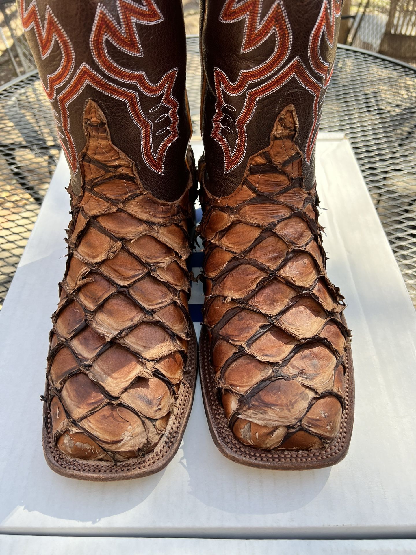 Anderson Bean Exclusive Tan Pirarucu Cowboy Boots for Sale in San
