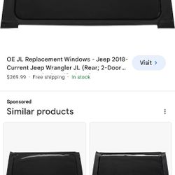 Window For Gladiator Soft top
