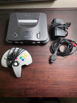 Nintendo 64 N64 Video Game Console w/ 1 Controller, All Cords