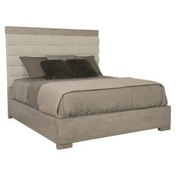 Linea Cerused Greige Queen Panel Bed