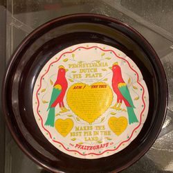  Pennsylvania Dutch Pie Plate Pfaltzgraff Pottery 9" in