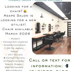 Salon Chair $150 A Week