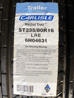 New Tires for trailer 10 layers