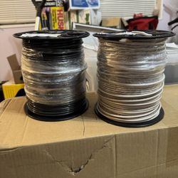 10 Gauge Solid Wire 500 Ft  Black N White Spools 