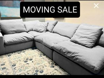 Grey Cloud Couch Modular Sectional Sofa