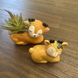 Mini Ceramic Deer Decor Set