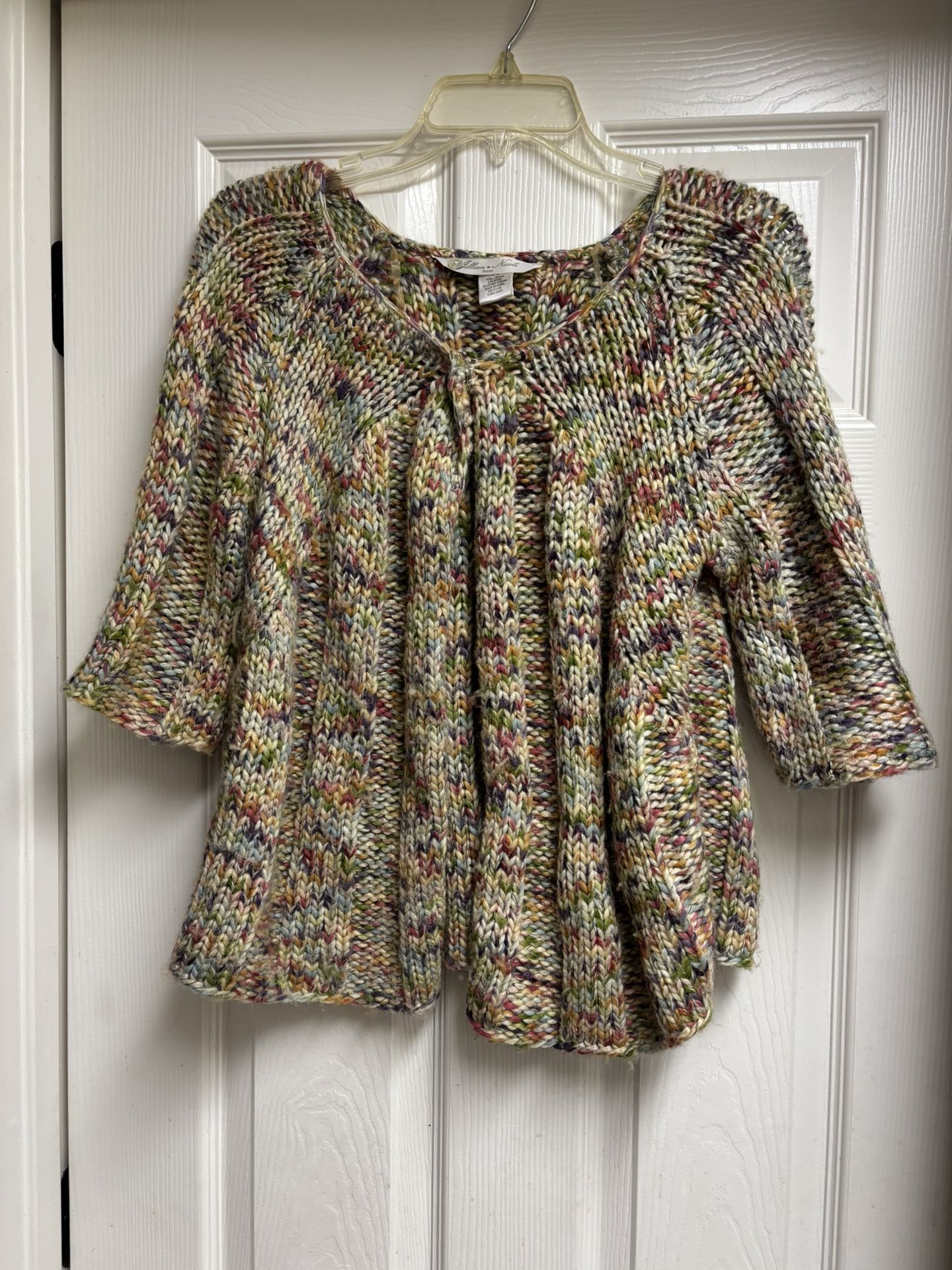 Multicolor Knit Women's Cape π Petite Large