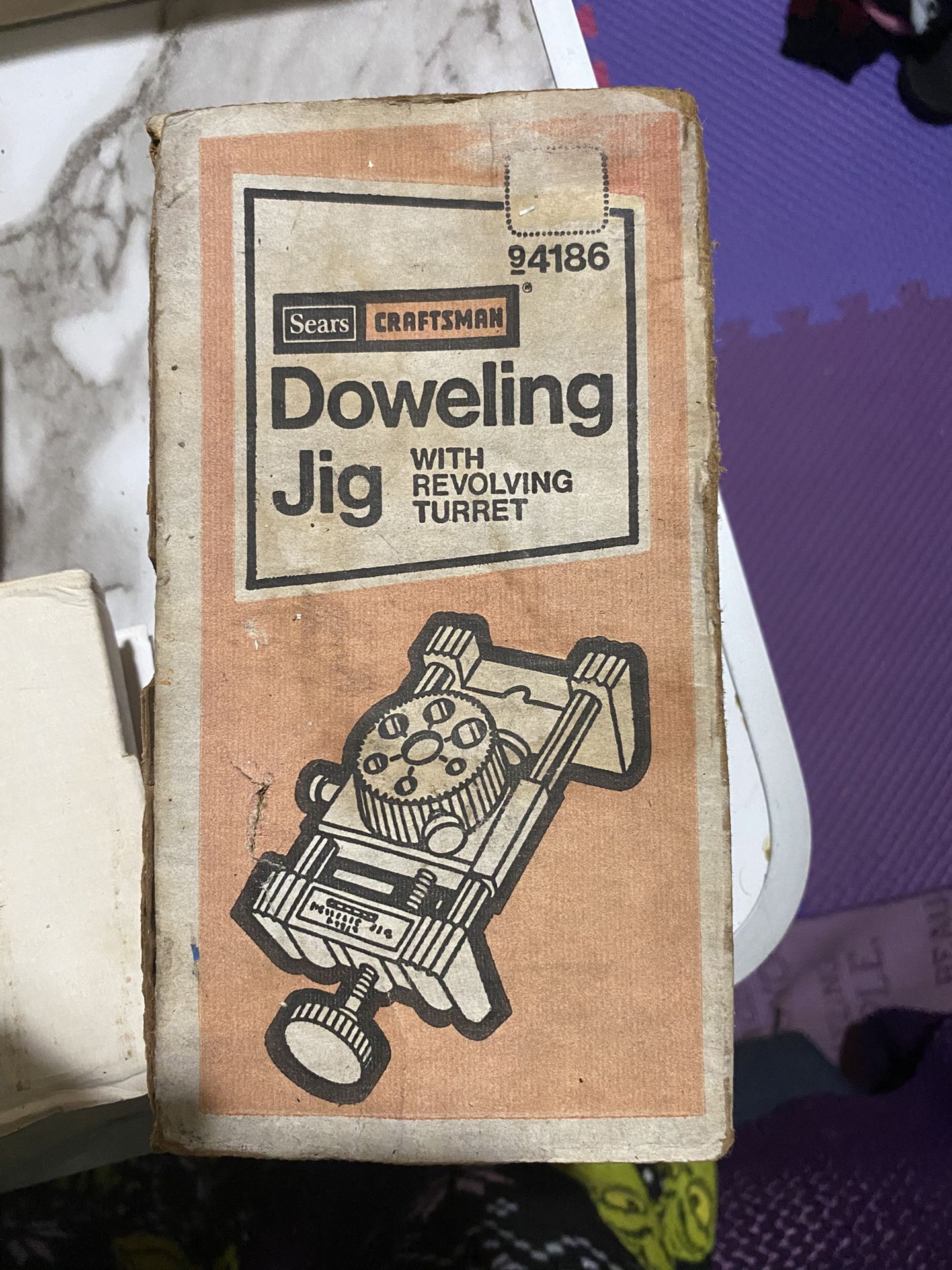 Vintage Sears Craftsman 9-4186 94186 Doweling Jig w/ Revolving Turret w/ Box