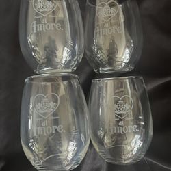 di Amore Primero Classico Clear Tumbler Rock Liqueur set of 4 glasses