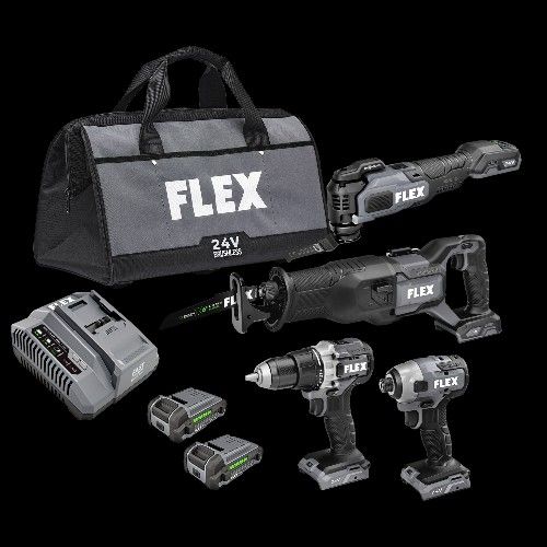 Flex Multi Power Tool Set With 2 Batteries 24 Volt