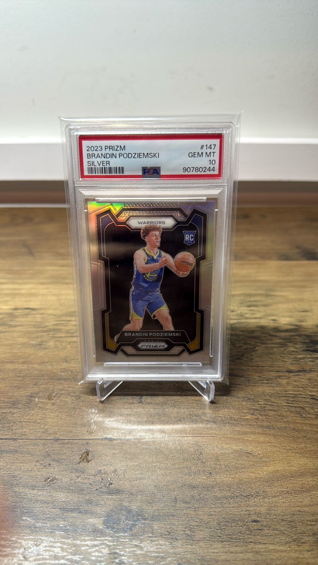 Brandon Podziemski Panini Prizm Silver Rookie PSA 10 NBA Sports Card