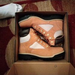Size 14 High Top Field Timbs They Are Two Toned And Brand New..