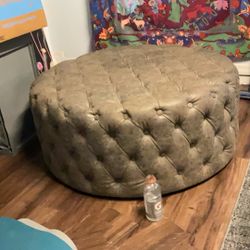 Suede Ottoman 