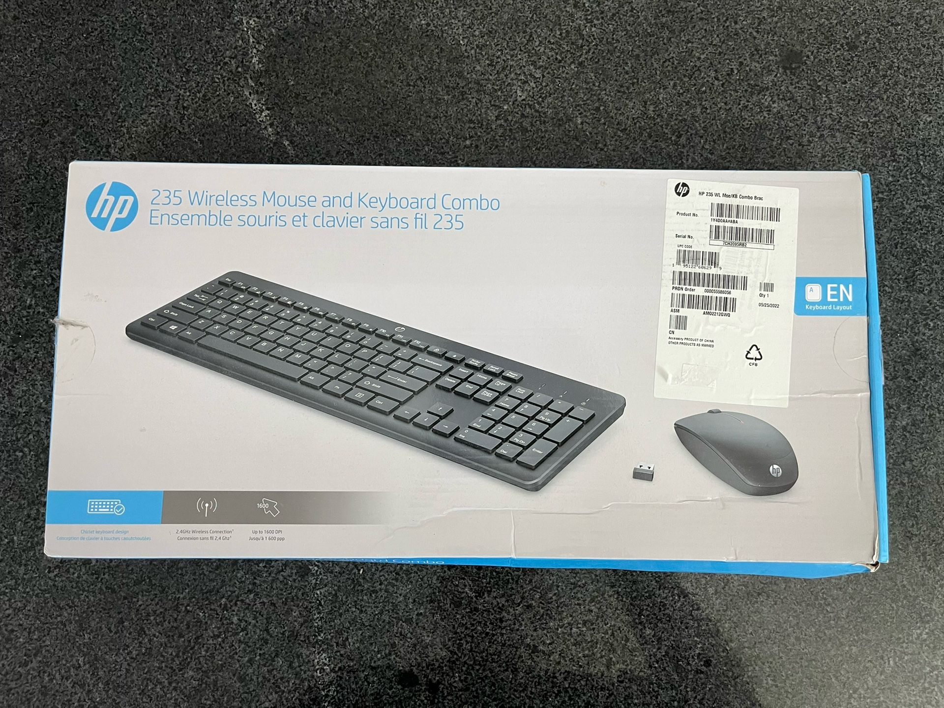 HP 235 Wireless Keyboard/ mouse Combo NEW