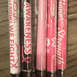 Cancer awareness pens and pins