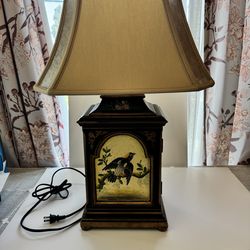Vintage black lamp with hidden compartment