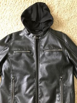MEN'S MOTO FAUX LEATHER JACKET