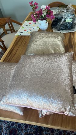 12 sequin pillows