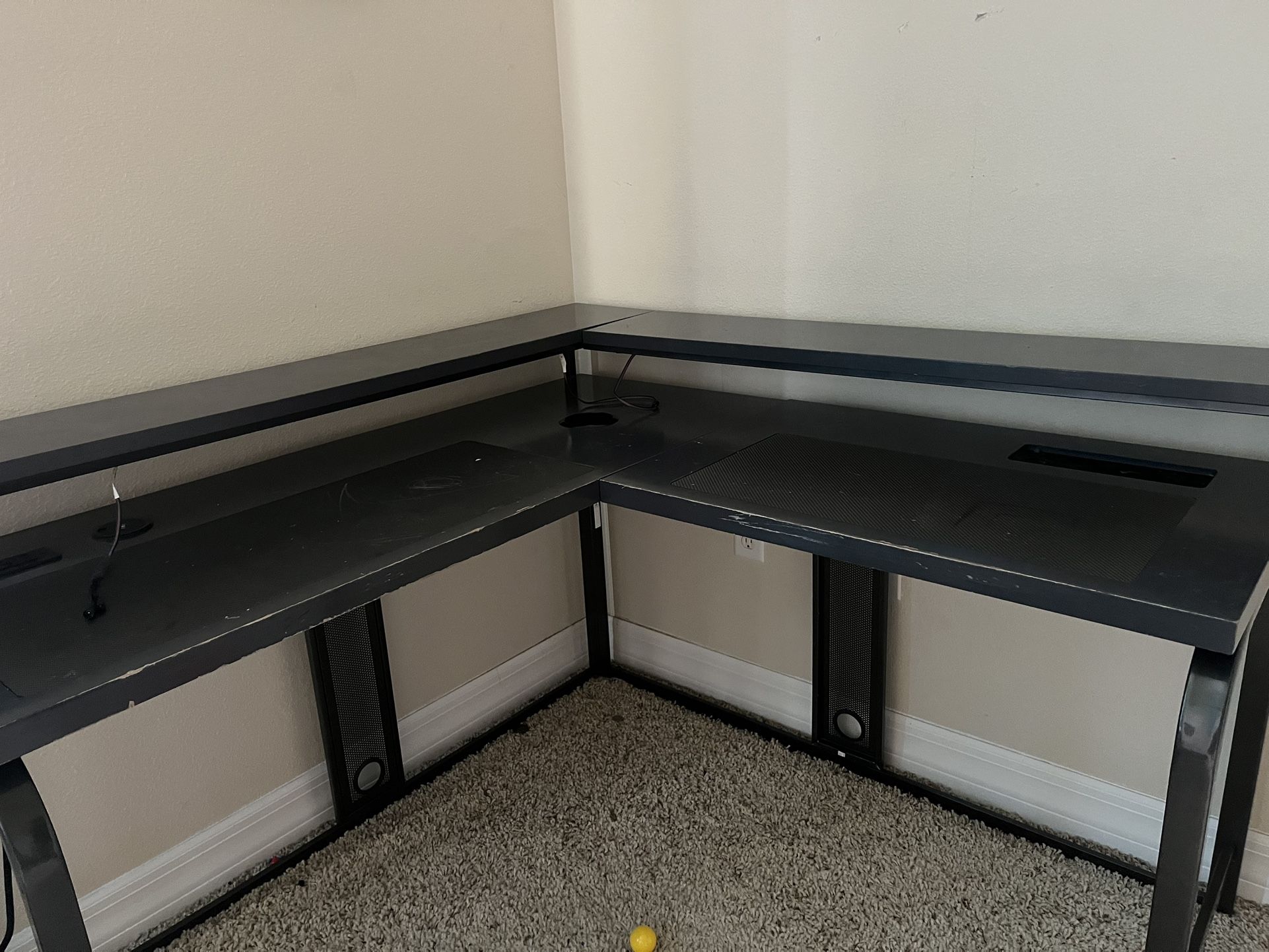 Black Gaming L ShapedDesk