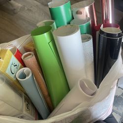 Bag Of Vinyl Rolls And Scraps