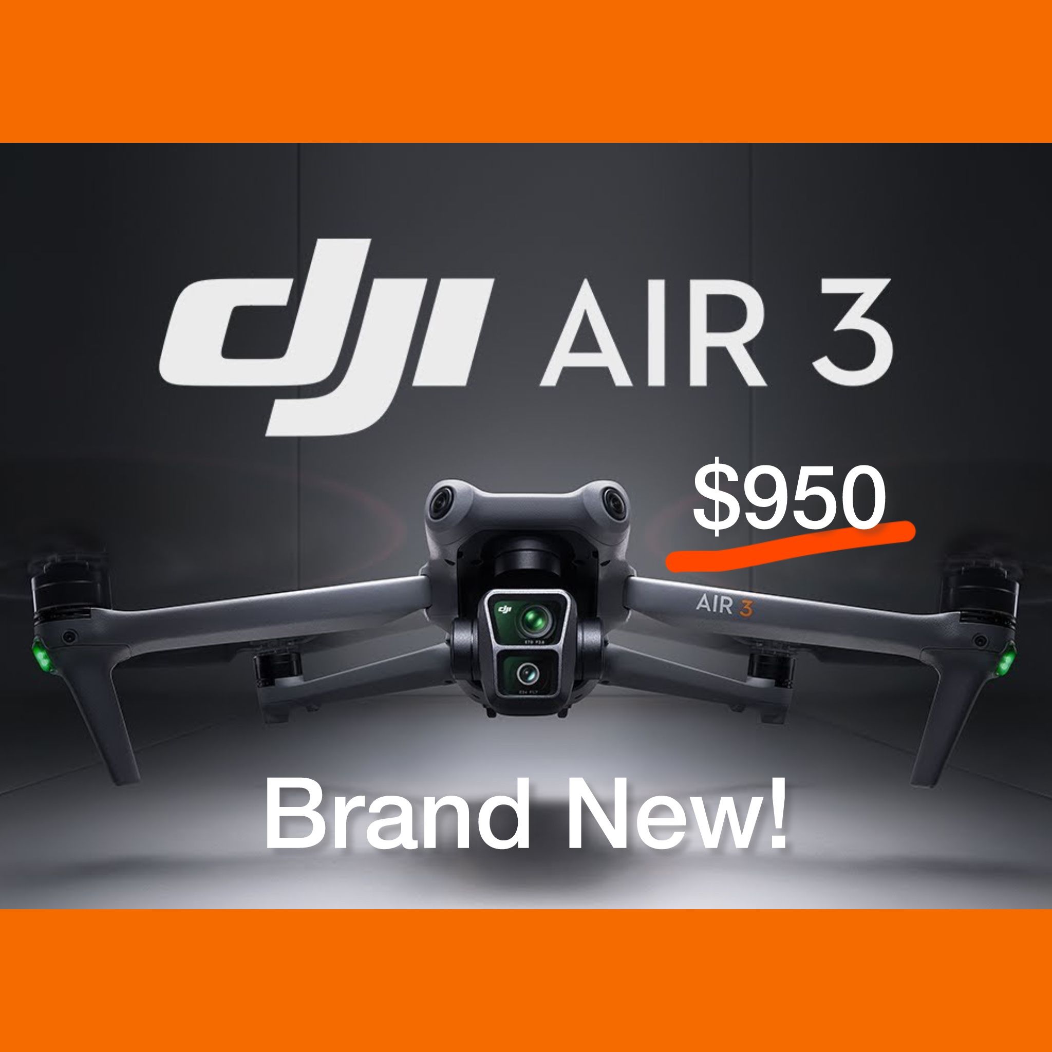 🔥 DJI Air 3 (Brand New) + RC-N2 • Dual-Camera 4K Drone • Never Used 🔥