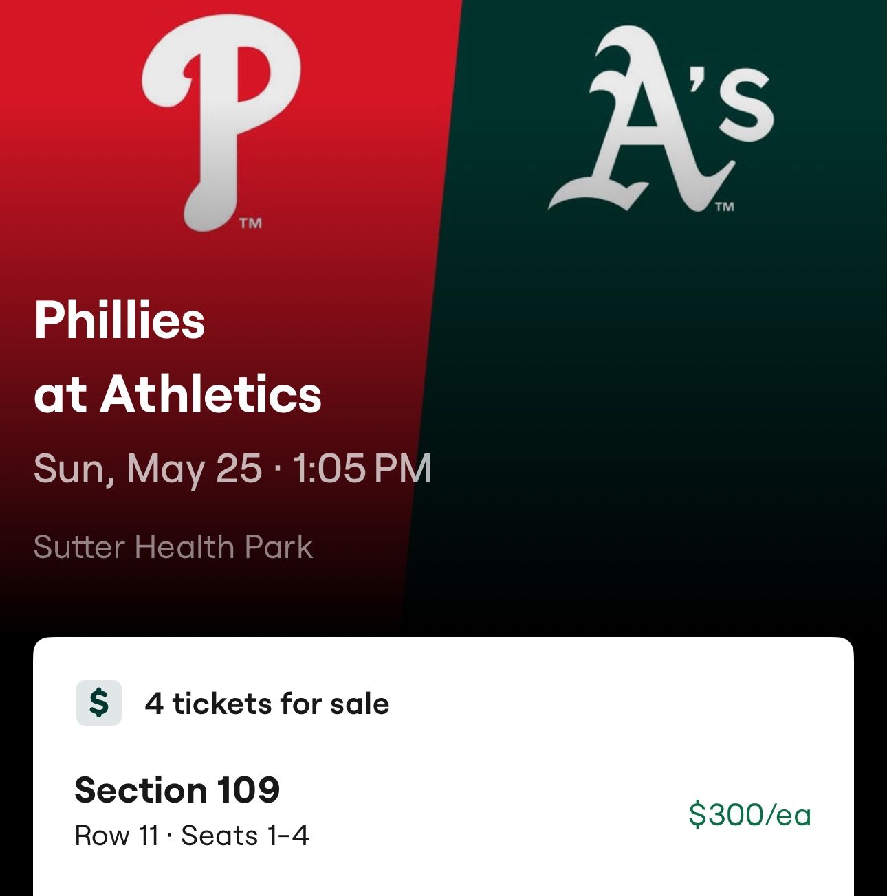 A’s Vs Phillies