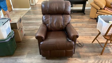 Power Brown Leather Recliner Chair