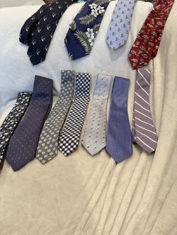 11 Men’s Suit Neck Ties (Hugo Boss, J.Crew, Tommy Bahama, David Donahue)