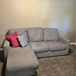 Gray couch pillows not included. We sell all the time delivery extra smoke-free pet free, no stains no rips.