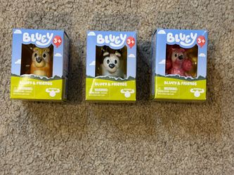 Bluey & Friends Mini 2” Characters Set of 3. New