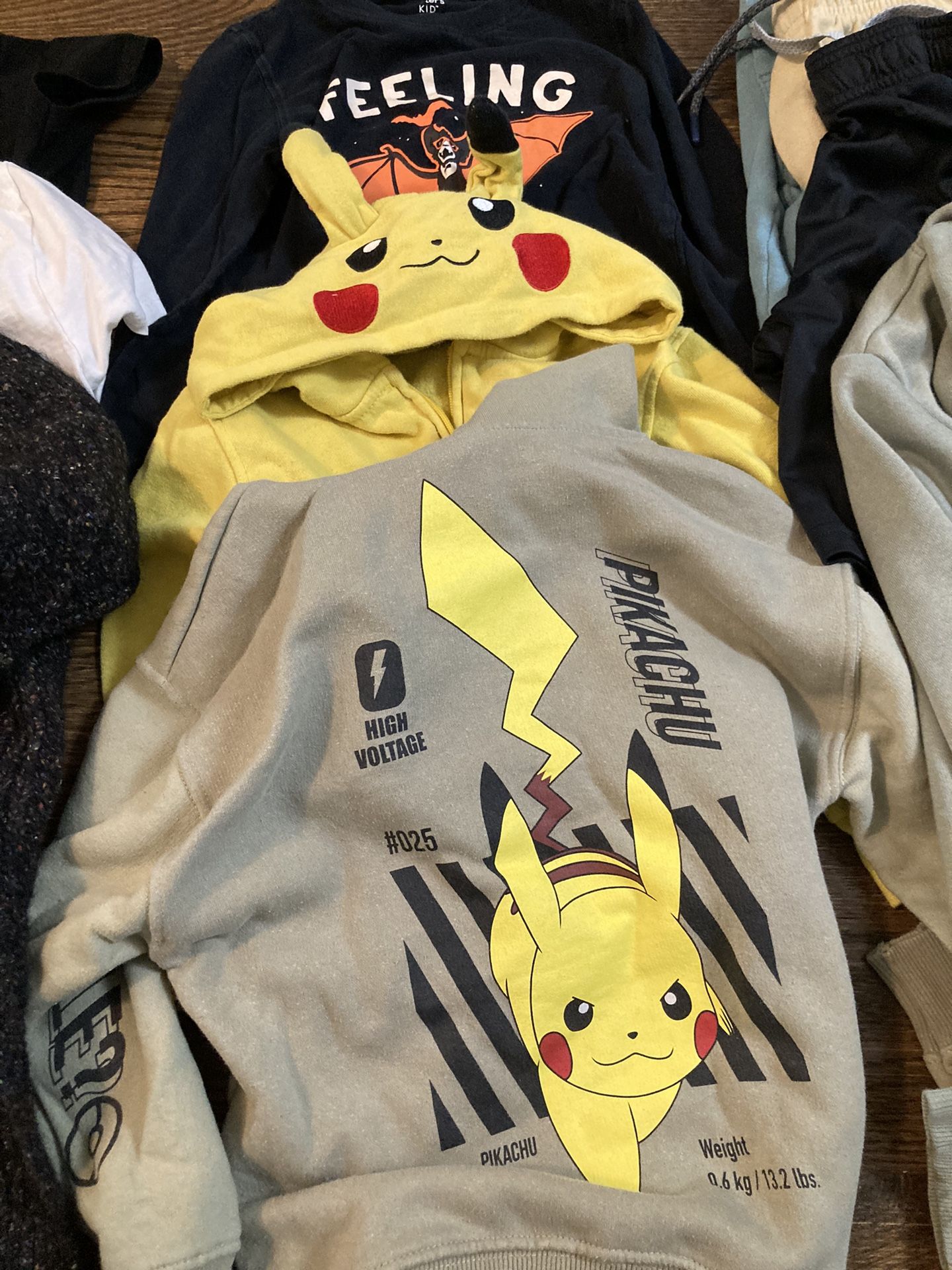 12 Piece 3-4 Years Old Boy Kid Clothes Hoodie Pikachu Pokémon Short Pant Yellow