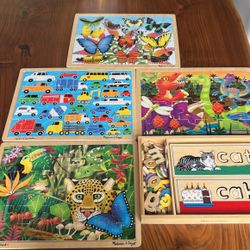 Melissa And Doug Wood Puzzle Collection. 