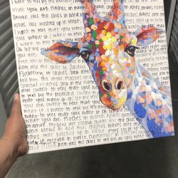 Giraffe Painting 18x18