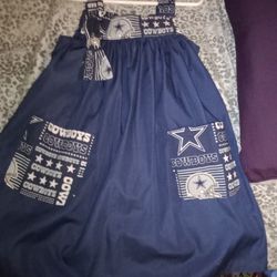 Dallas Cowboys Dress And Matching Hair Bow/ Brand New White Pantyhose