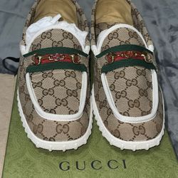 Gucci Velvety Calf/NS Nylon Loafers Men’s Size 10
