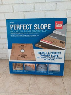 Perfect Slope Oatey 40x40" Tile Shower Pre-slope Base.