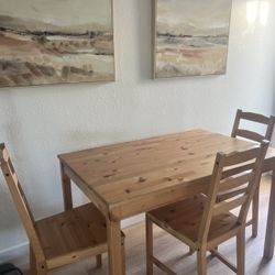 Wood table With Chairs