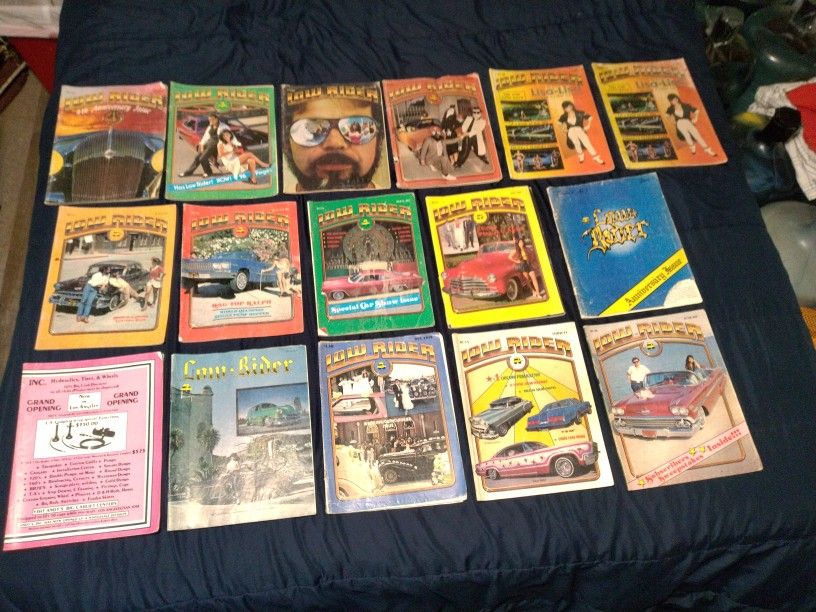 15 Vintage Lowrider Magazines. Lot Of 15 1(contact info removed) Lowrider Magazines.